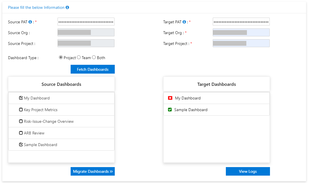 Azure DevOps Dashboard Migration - Visual Studio Marketplace